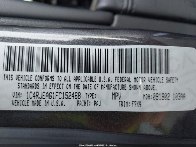 1C4RJEAG1FC152468 Jeep Grand Cherokee Laredo