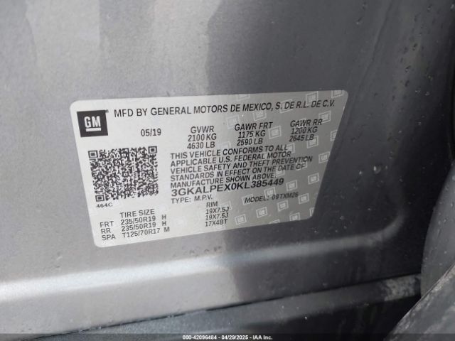 2019 GMC TERRAIN 3GKALPEX0KL385449 Photo 8