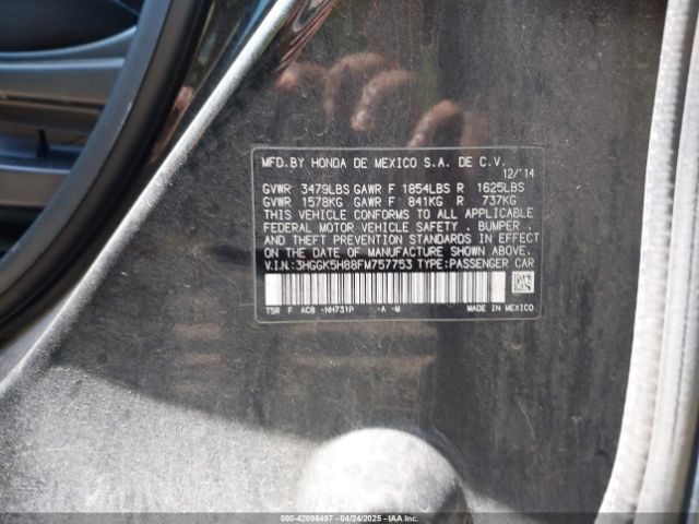 3HGGK5H88FM757753 Honda Fit Ex/ex-l