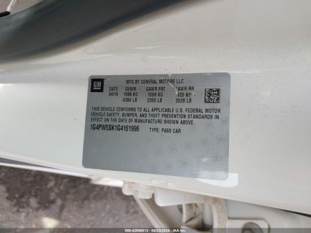 1G4PW5SK1G4161996 Buick Verano Sport Touring Group