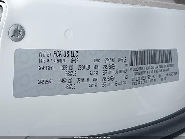 2C4RC1GG9JR101097 Chrysler Pacifica