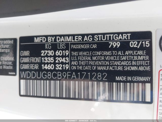 WDDUG8CB9FA171282 Mercedes-Benz S 550