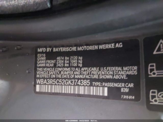 2016 BMW 435I WBA3R5C52GK374385 Photo 8