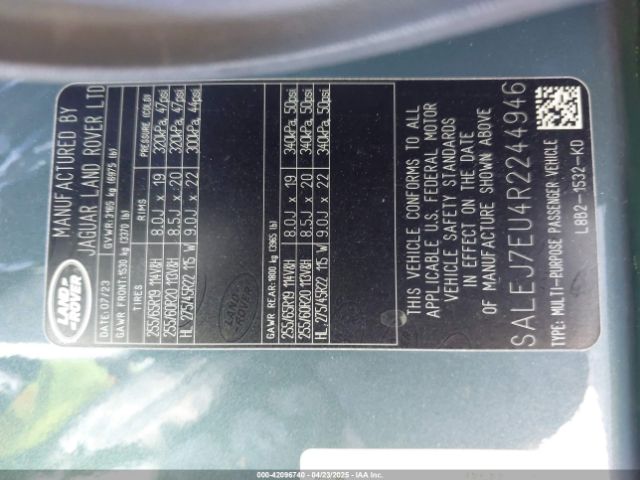 SALEJ7EU4R2244946 Land Rover Defender 110 P400 S