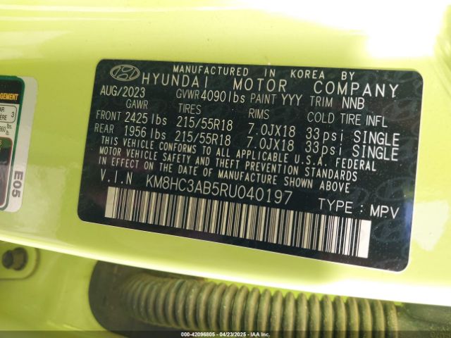 2024 HYUNDAI KONA KM8HC3AB5RU040197 Photo 8