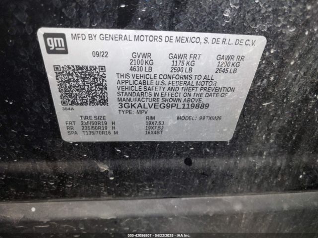 3GKALVEG9PL119889 GMC Terrain Awd Slt