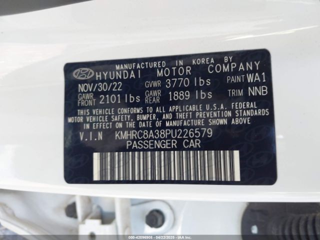 KMHRC8A38PU226579 Hyundai Venue Limited