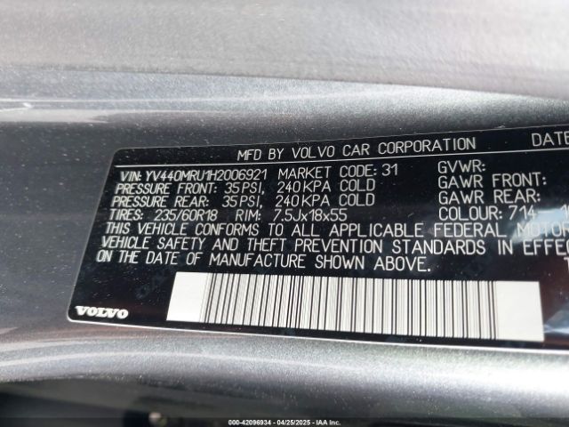 2017 VOLVO XC60 YV440MRU1H2006921 Photo 8