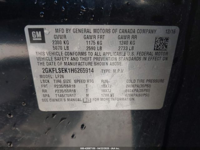 2GKFLSEK1H6265914 GMC Terrain Sle-1