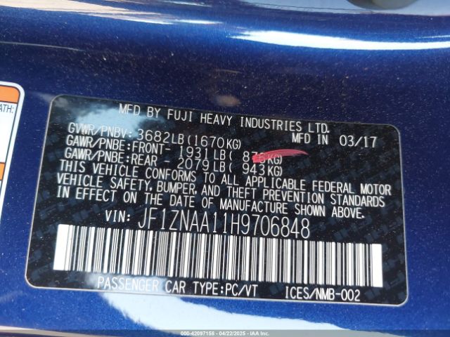 JF1ZNAA11H9706848 Toyota 86