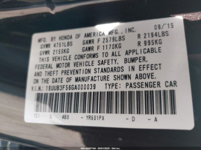 2016 ACURA TLX 19UUB3F56GA000039 Photo 8