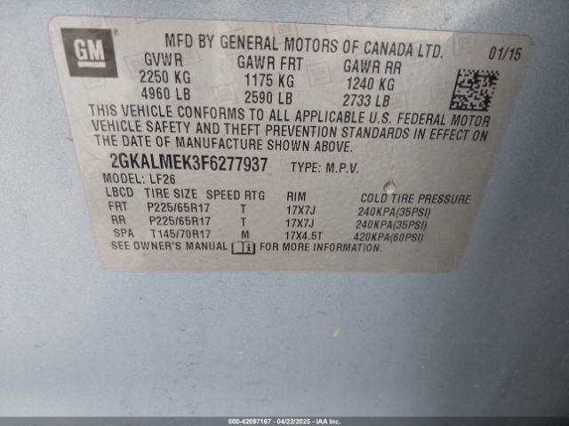 2GKALMEK3F6277937 GMC Terrain Sle-1