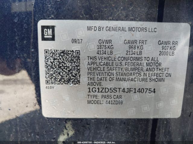1G1ZD5ST4JF140754 Chevrolet MALIBU LT