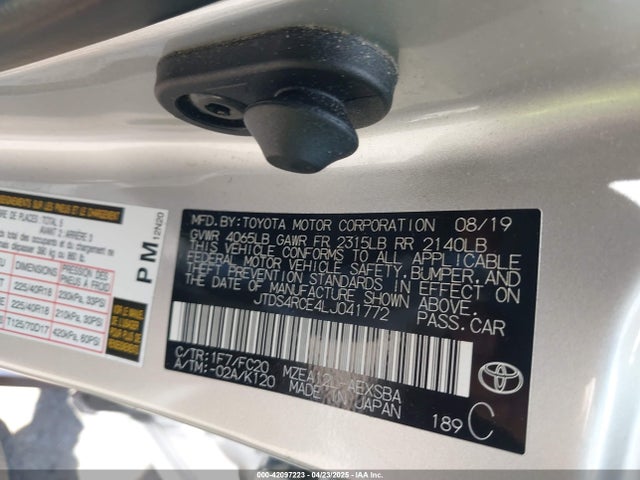 JTDS4RCE4LJ041772 Toyota COROLLA SE
