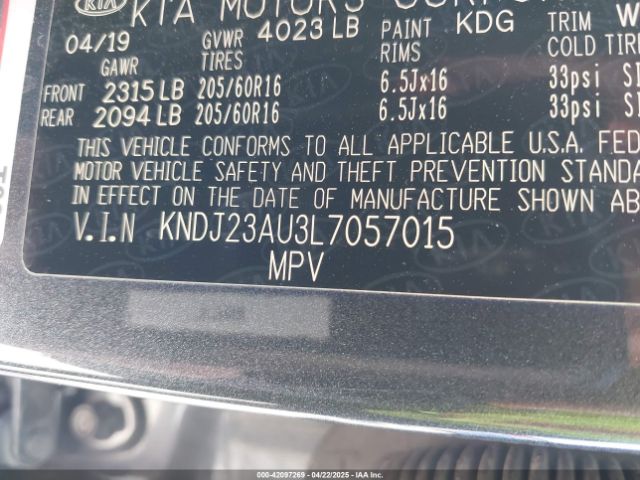 KNDJ23AU3L7057015 KIA SOUL LX