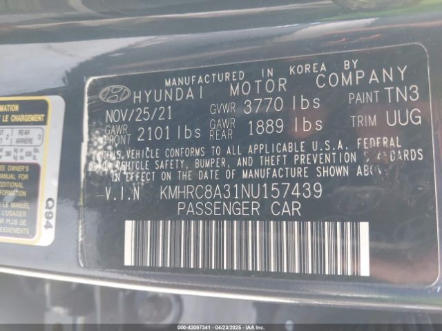KMHRC8A31NU157439 Hyundai Venue Limited