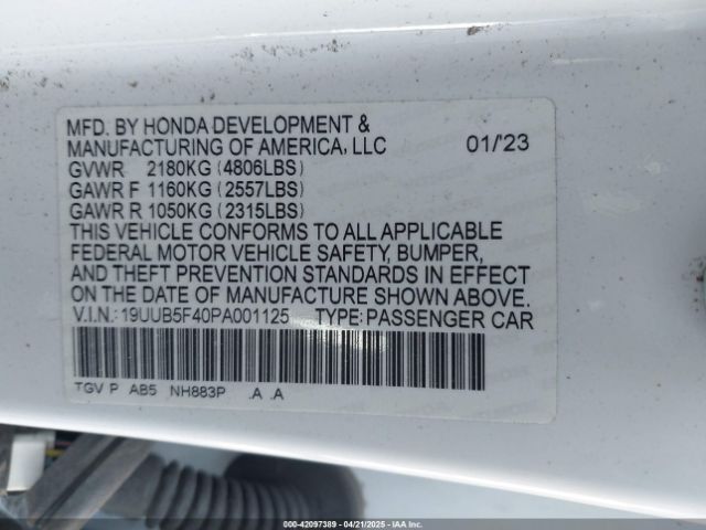 2023 ACURA TLX 19UUB5F40PA001125 Photo 8