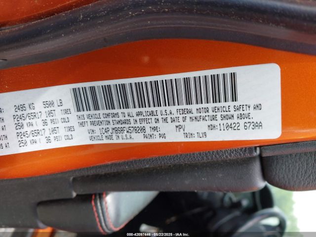 1C4PJMBS8FW578208 Jeep Cherokee Trailhawk