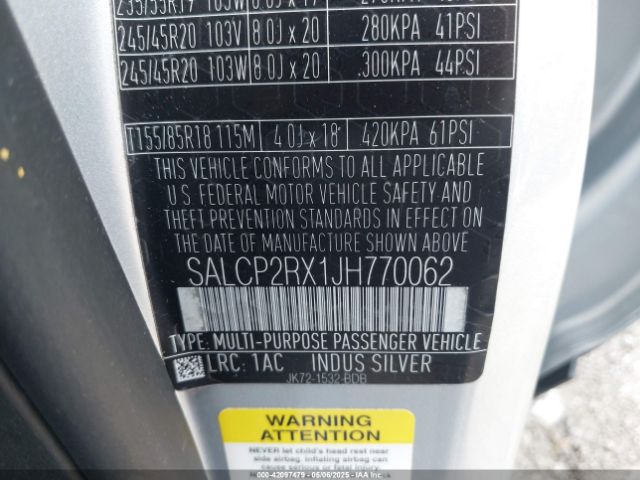 2018 LAND ROVER DISCOVERY SPORT SALCP2RX1JH770062 Photo 8