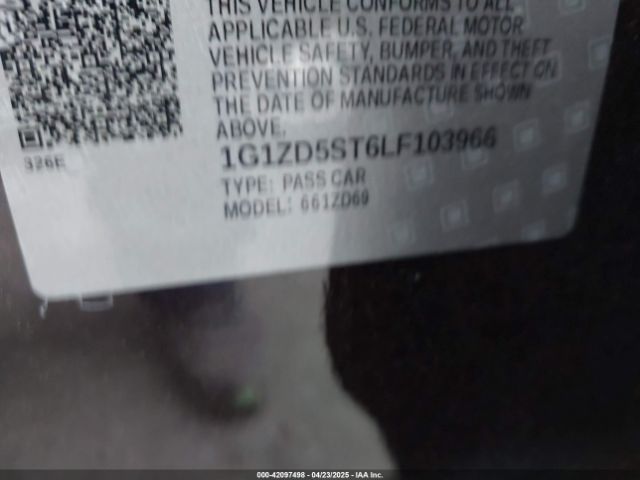 1G1ZD5ST6LF103966 Chevrolet Malibu Fwd Lt