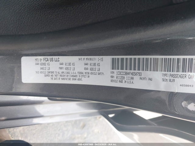 1C3CCCBB4FN650793 Chrysler 200 S
