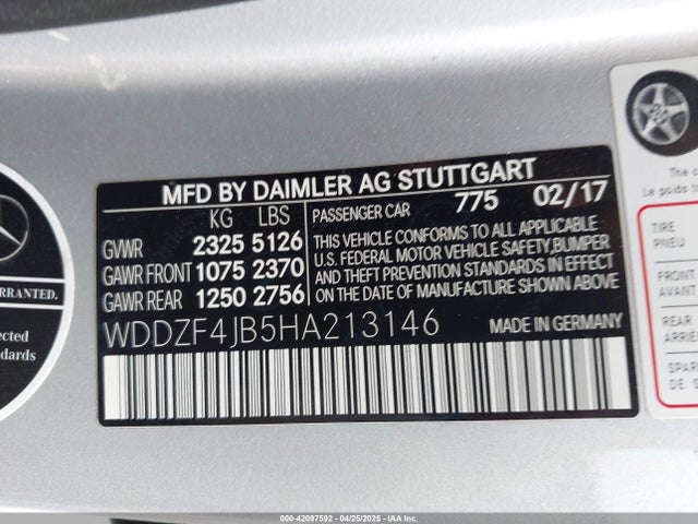 Mercedes-Benz E 300 2017 WDDZF4JB5HA213146 Image 9