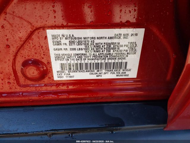 2015 MITSUBISHI OUTLANDER SPORT 4A4AR4AU4FE061553 Photo 8