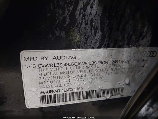 Audi flex fuel engine 2014 WAUFFAFL4EN021165 Image 9