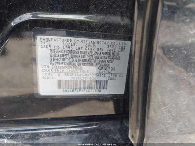 3N1AB7APXFL690230 Nissan SENTRA SV