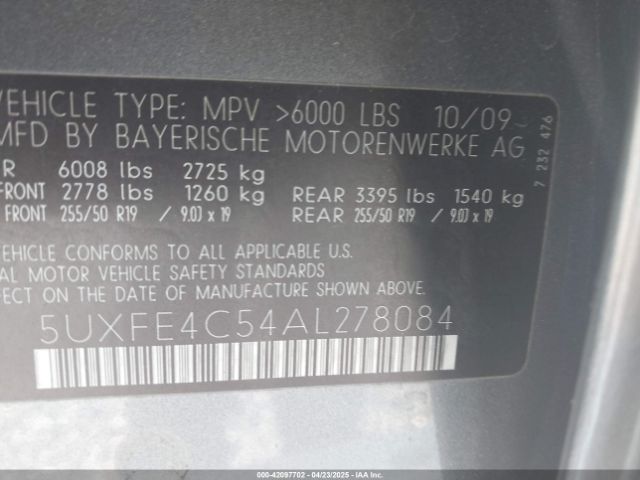 2010 BMW X5 5UXFE4C54AL278084 Photo 8