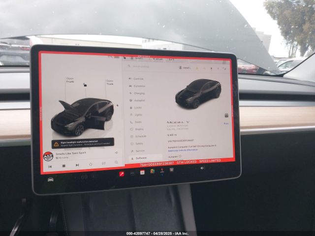 7SAYGDEE8SF238387 Tesla Model Y Long Range Dual Motor All-wheel Drive