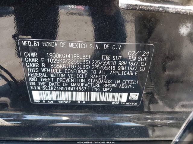 3CZRZ1H51RM745671 Honda k20z5