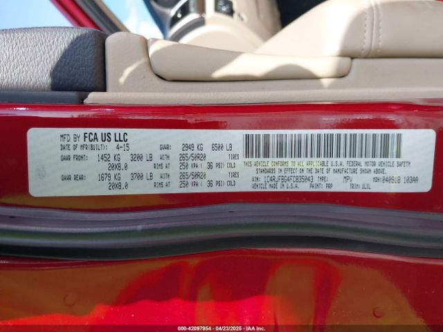 1C4RJFBG4FC835043 Jeep Grand Cherokee Limited