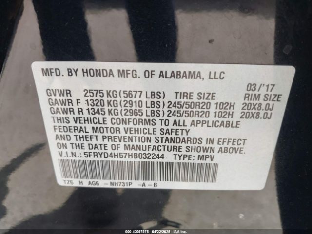 2017 ACURA MDX 5FRYD4H57HB032244 Photo 8