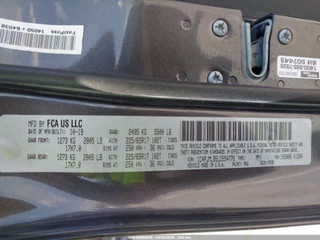 1C4PJMLB5LD554776 Jeep Cherokee Latitude Plus 4x4