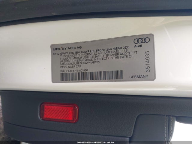 2023 AUDI A4 WAUEAAF47PN001966 Photo 8