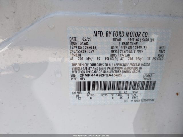 2023 FORD EDGE 2FMPK4K92PBA45425 Photo 8