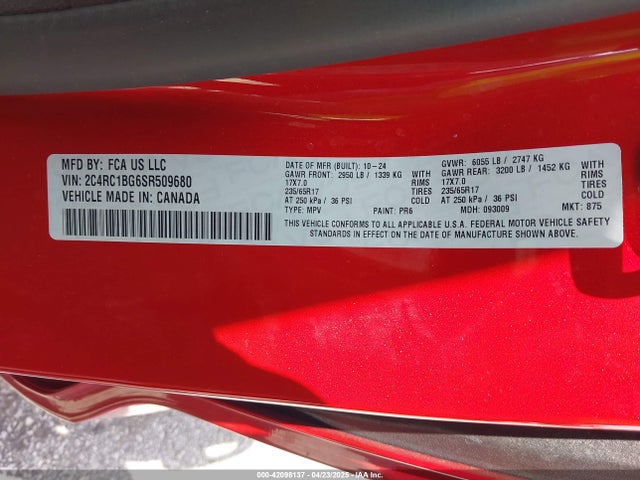 2C4RC1BG6SR509680 Chrysler Pacifica Select