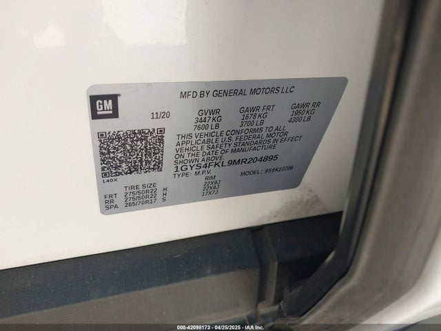 2021 CADILLAC ESCALADE 1GYS4FKL9MR204895 Photo 8