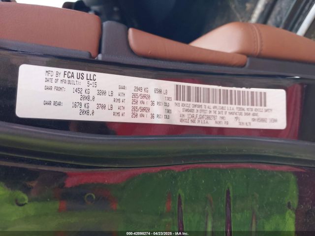 1C4RJFJGXFC882787 Jeep Grand Cherokee Summit