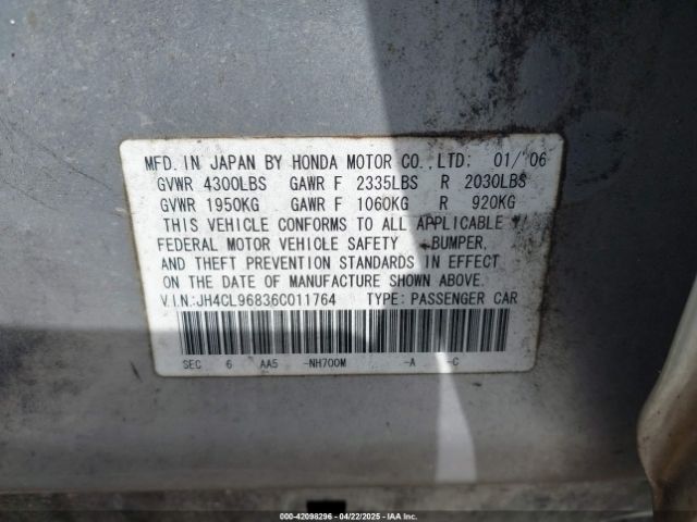 2006 ACURA TSX JH4CL96836C011764 Photo 8