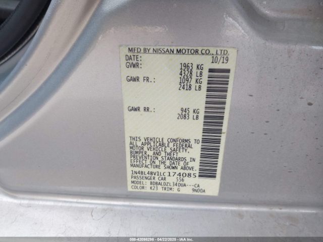 1N4BL4BV1LC174085 Nissan 2020