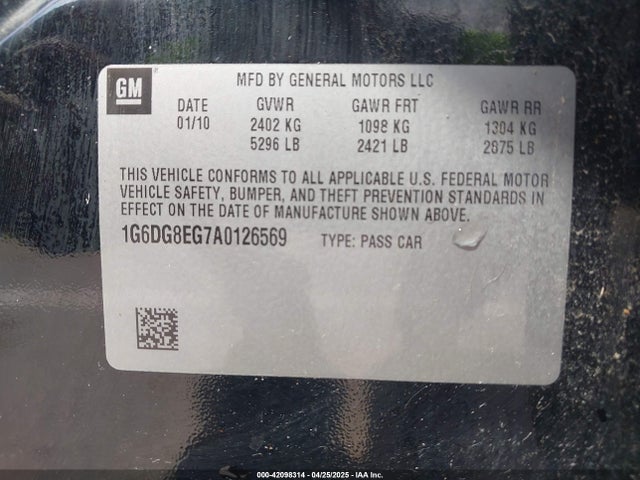 2010 CADILLAC CTS 1G6DG8EG7A0126569 Photo 8