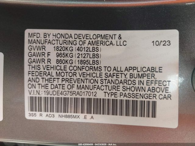 2024 ACURA INTEGRA 19UDE4G75RA017012 Photo 8