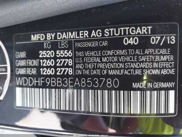 WDDHF9BB3EA853780 Mercedes-Benz E 550 4matic
