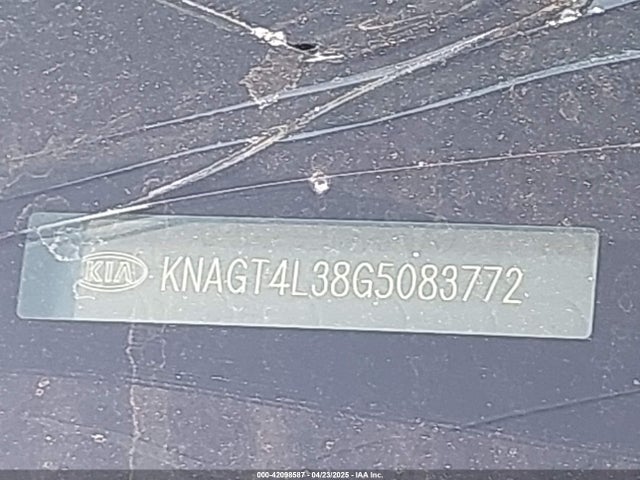 KNAGT4L38G5083772 KIA Optima Lx