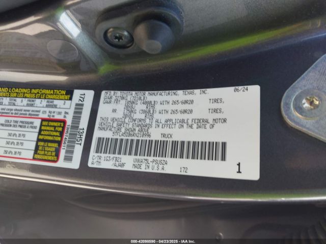 5TFLA5DB6RX210996 Toyota Tundra Sr5 4wd
