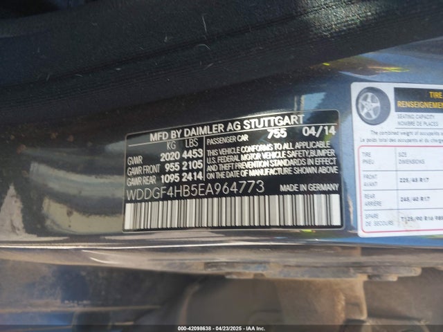 WDDGF4HB5EA964773 Mercedes-Benz C 250 Luxury/sport