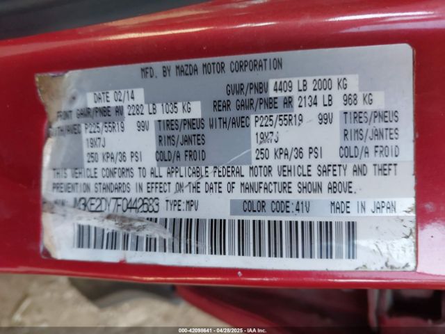 JM3KE2DY7F0442683 Mazda Cx-5 Grand Touring