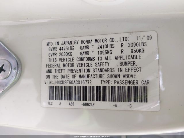 2010 ACURA TSX JH4CU2F60AC016772 Photo 8